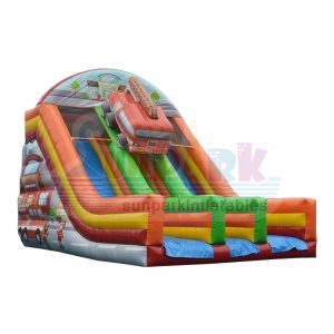 Inflatable Fire Truck Slide