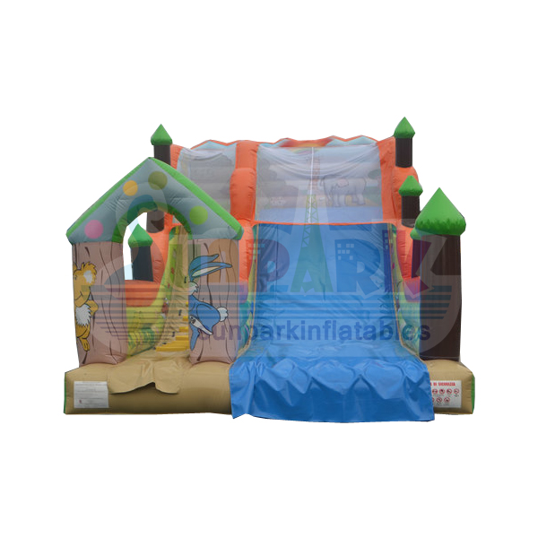 Jungle Theme Inflatable Slide