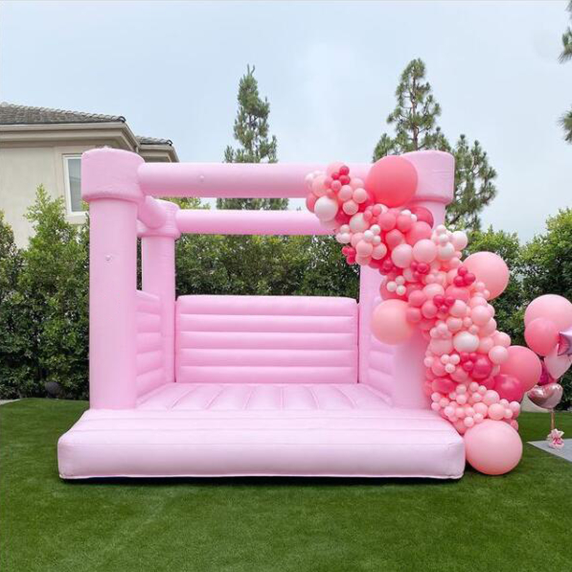 Pink Wedding Bounce House