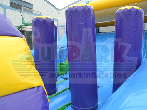 Inflatable Colorful Obstacle Course Pillars