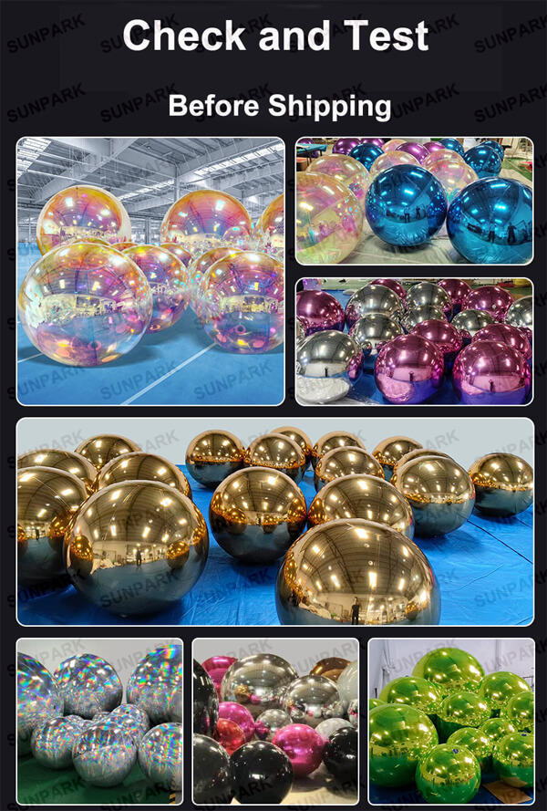 Inflatable Mirror Balls in Factory