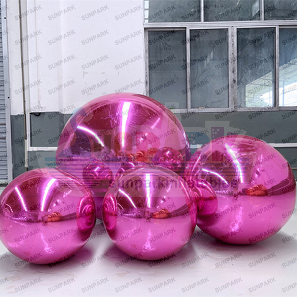 Pink Inflatable Chrome Orb