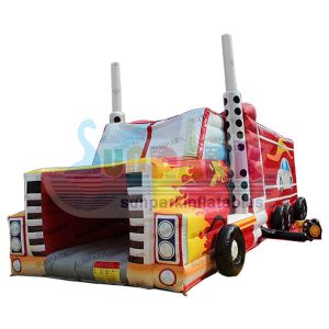 Fire Truck Combo Bounce House