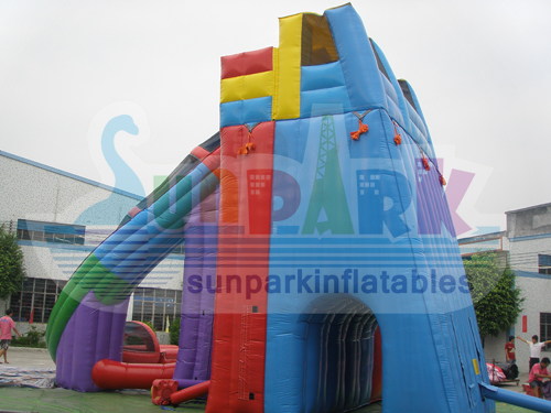 Inflatable Tunnel Twister Slide Side