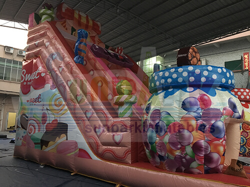 Inflatable Pink Candy Slide Details