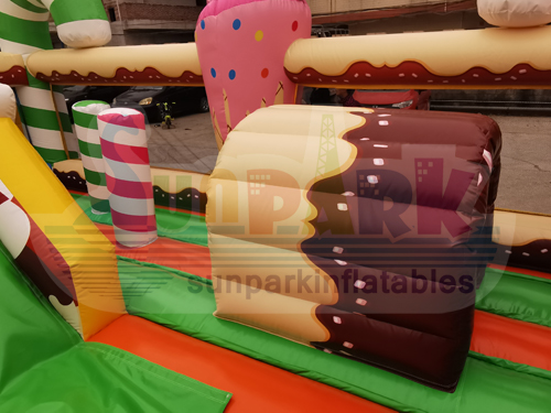 Inflatable Adventure Obstacle Course Cake Theme Details