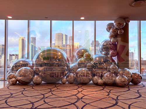 Silver Chrome Mirror Ball Inflatable Sphere
